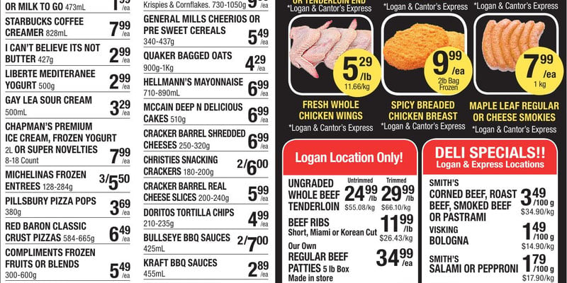 Cantor's Meats flyer