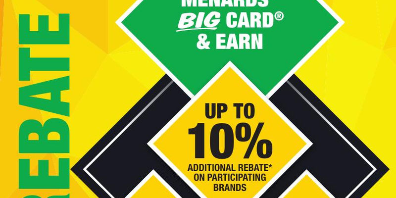 Menards Big Card Rebate Brochure