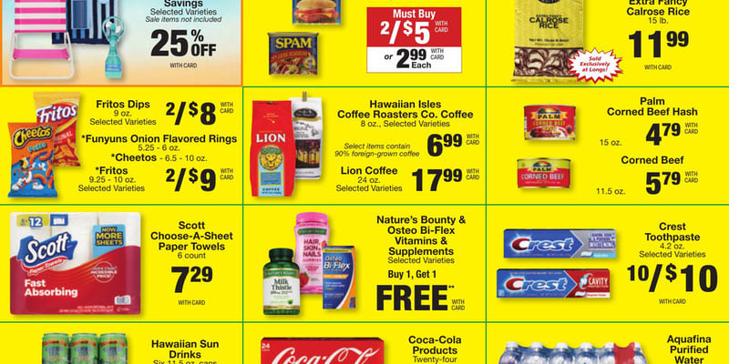 Longs Drugs Big Island - Kauai - Maui flyer