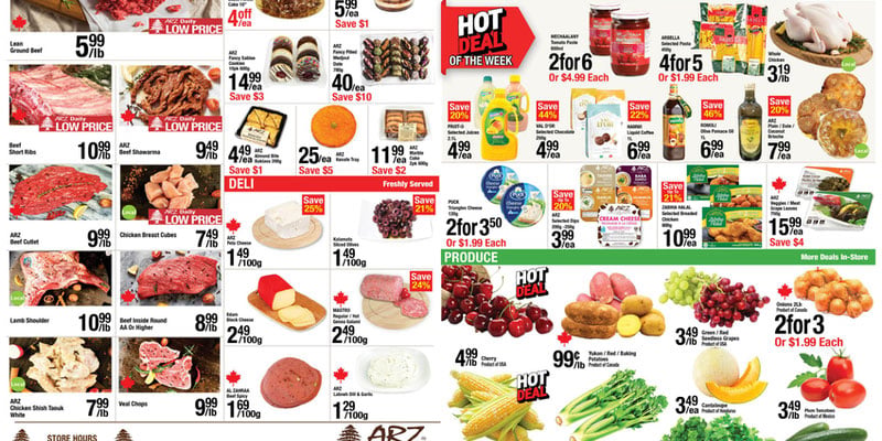 Arz Fine Foods flyer