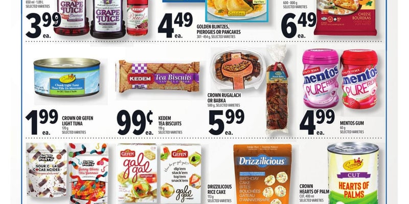 Metro My Grocer 1 Henderson Dr. Aurora, ON Shavuot