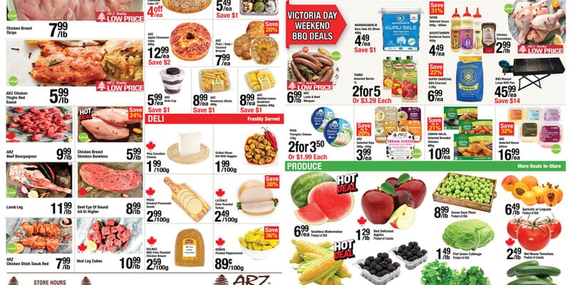 Arz Fine Foods flyer