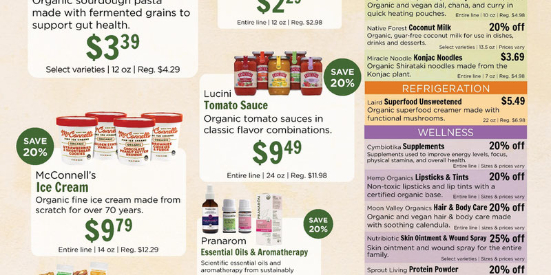 Good Earth Natural Foods Fairfax, CA Monthly Specials