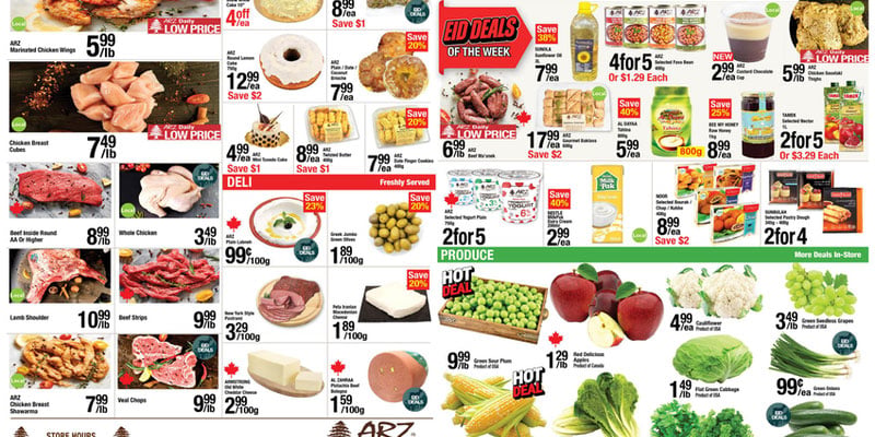 Arz Fine Foods flyer