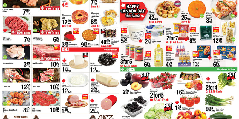 Arz Fine Foods flyer