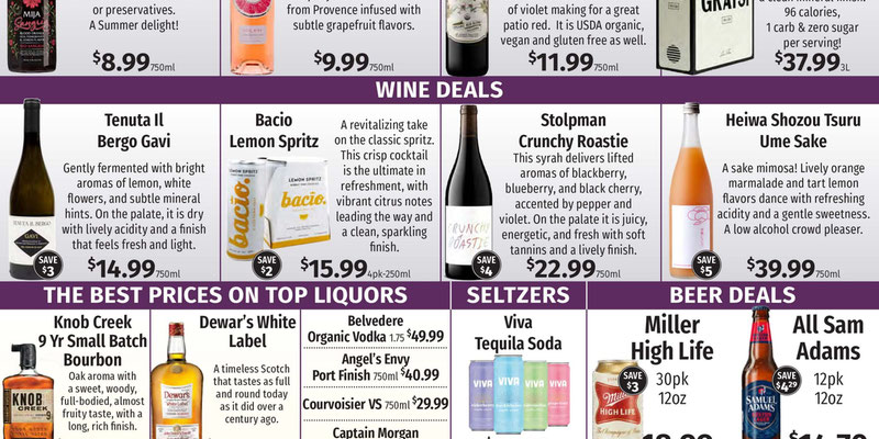 Caraluzzi's Wine Sprits flyer